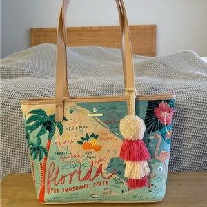 Spartina 449 Florida The Sunshine State Embroidered Tote